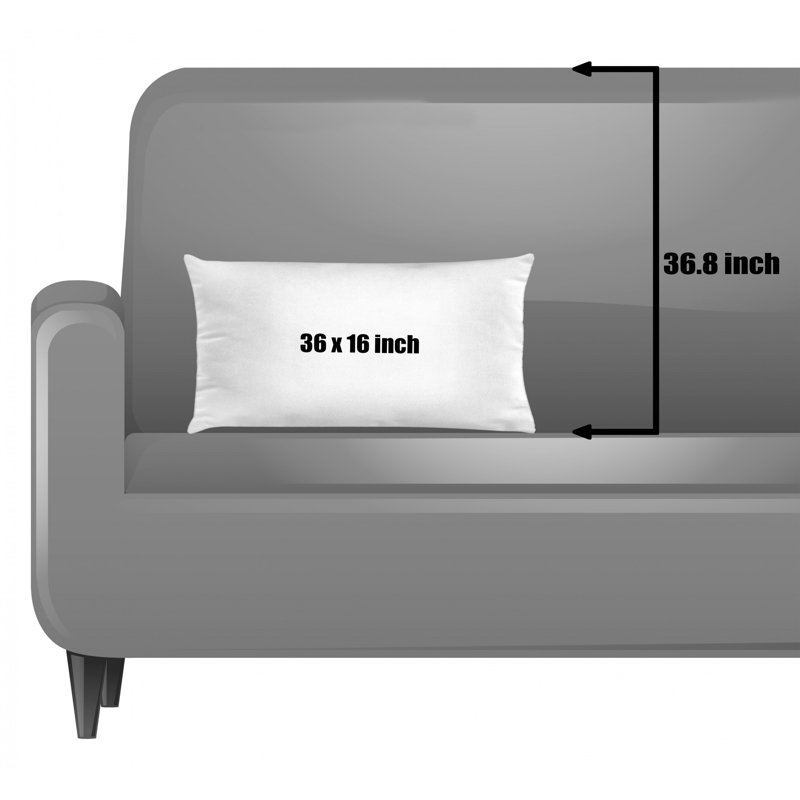 Housse de coussin lombaire intérieur/extérieur, 16 po x 36 po
