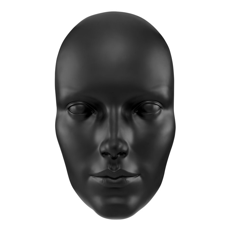 Visage féminin Sumérien / noir mat, Noir mat