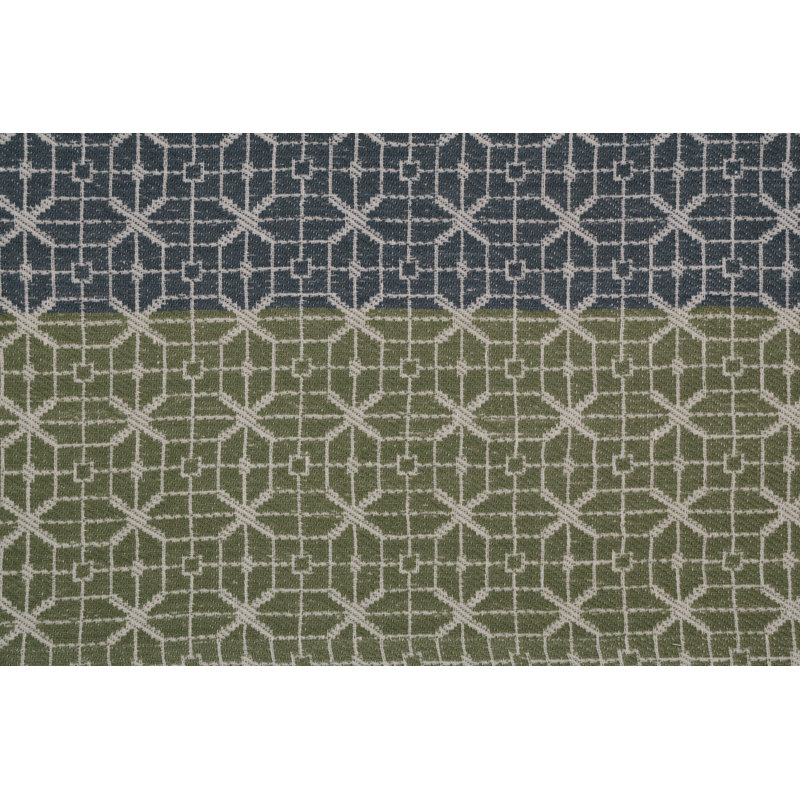 Handloom Jacquard Collection Table Placemat 14x18 Inch, Gray;Green