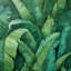 Dense Leaves - Green Leaves, reproduction encadrée avec passe-partout | Décoration intérieure
