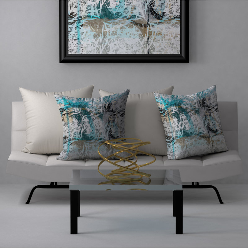 Housse de coussin carrée/insert, 18 po x 18 po