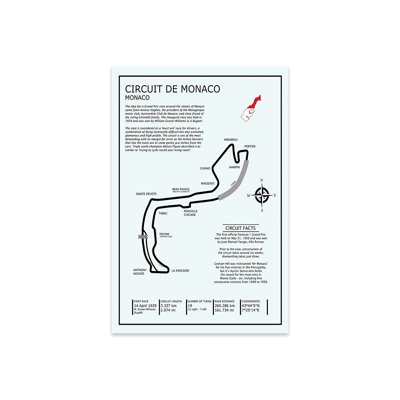 Monaco Circuit Print On Acrylic Glass