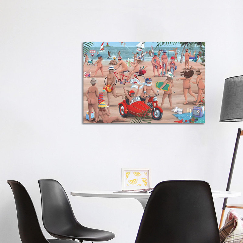 The Nudist Beach by Peter Adderley - Wrapped Canvas Gallery-Wrapped Canvas Giclée, 101.6 cm H x 66.04 cm W x 3.175 cm D