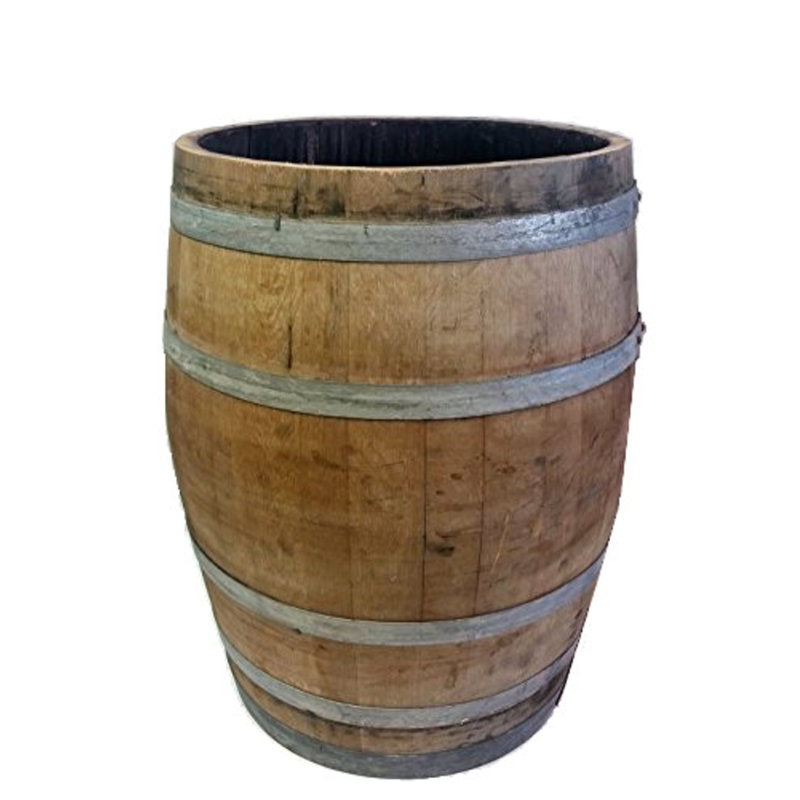 Wood Barrel Planter