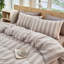 Ensemble de housse de couette rayé 100% coton délavé 3 pièces DONEUS-121887697-121887709