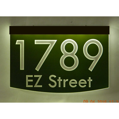 Enseigne d’adresse pour pelouse sur 2 lignes