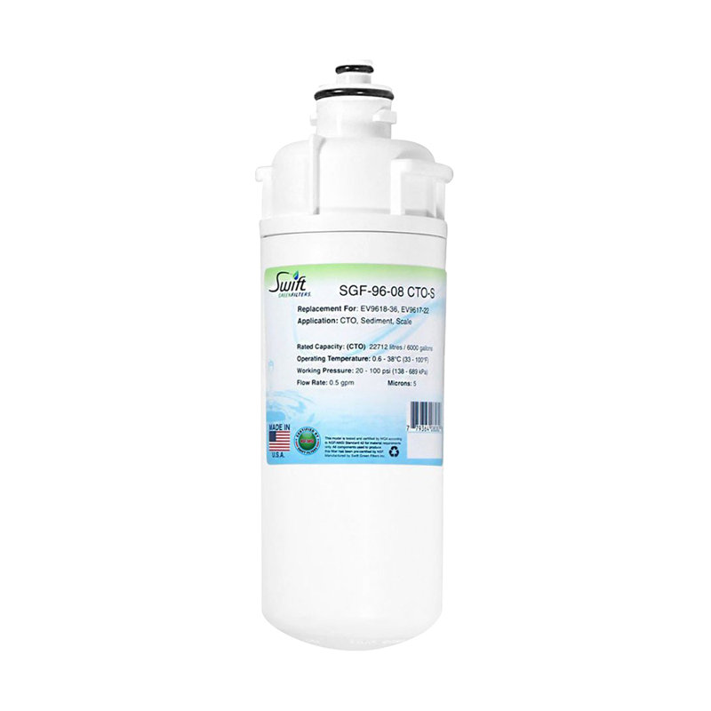 SGF-96-08 CTO-S Compatible Commercial Water Filter for Everpure EV9618-36, EV9617-22.