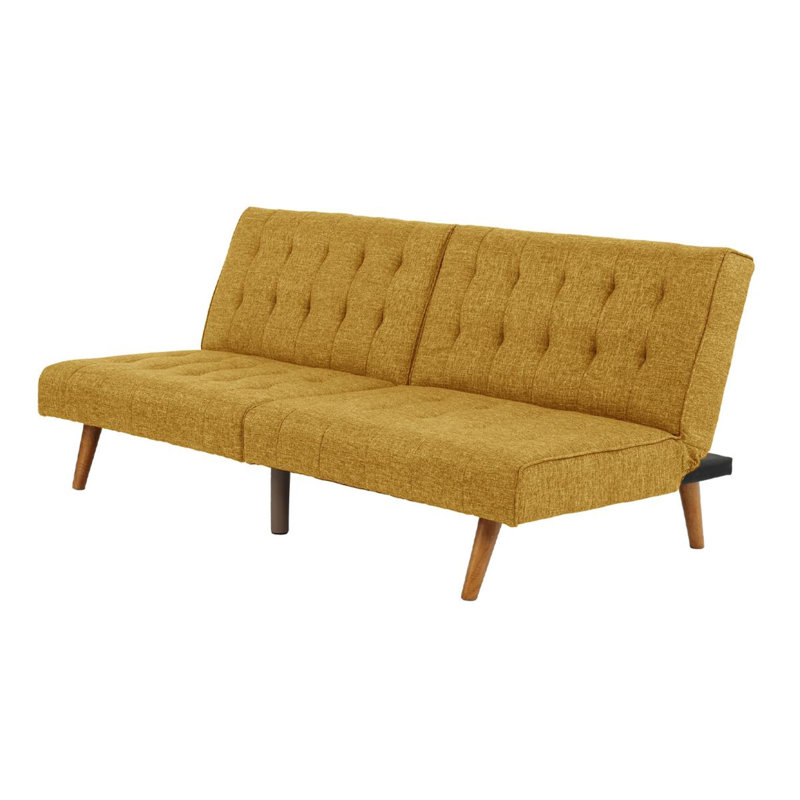 Canapé réglable Babsi, Mélange de polyester moutarde