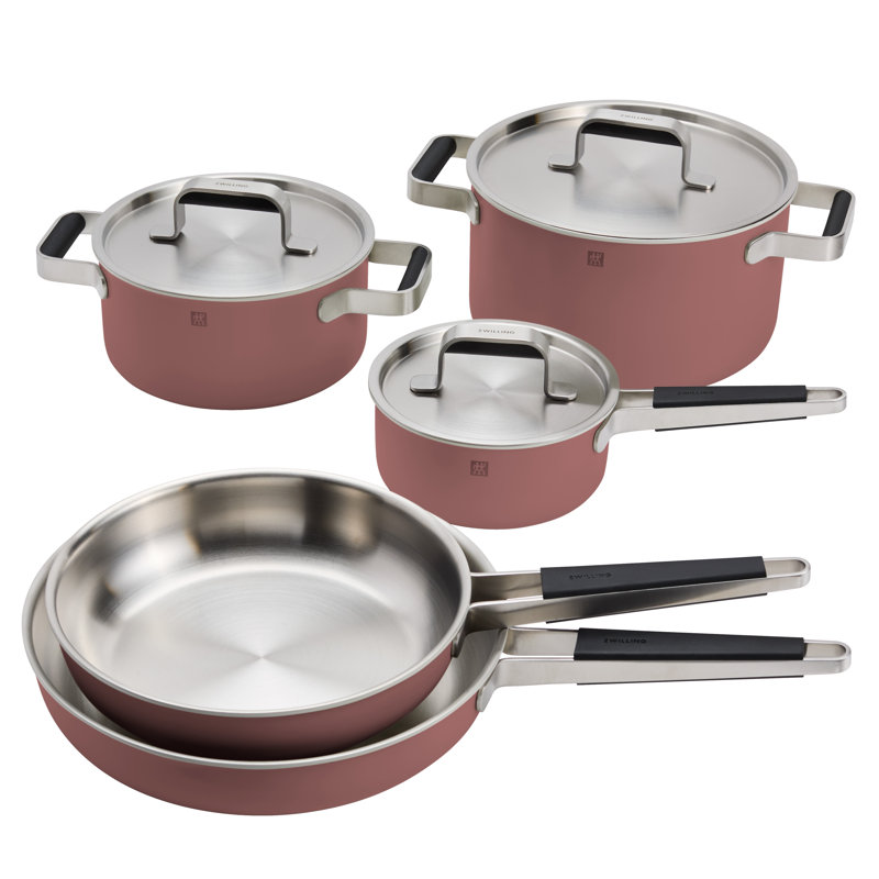 ZWILLING Pure 8-Pc Stainless Steel Cookware Set, Ivory, Rose