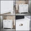 Armoire de rangement et de rangement pour le linge blanche à 2 paniers inclinables avec porte réversible, à fixation murale-1014563470
