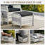 Garden Lounge Sets,Outdoor Recline Wicker Chair & Footstool with Cushions-342918781