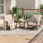 3-Piece Outdoor Aluminum Swivel Rocker Chair Conversation Set With Cushions And Side Table-1512242253