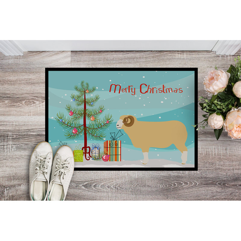 Ralon Non-Slip Christmas Outdoor Doormat, Rectangle 1'6 x 2'3"