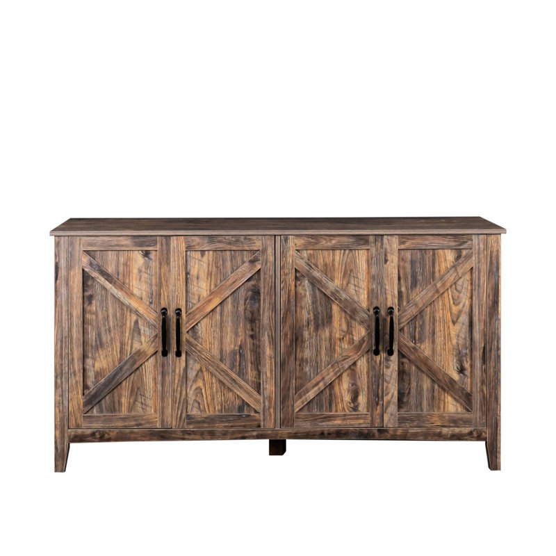 Buffet 4 portes à 4 portes - et polyvalent pour la chambre à coucher, le salon et le bureau, Espresso