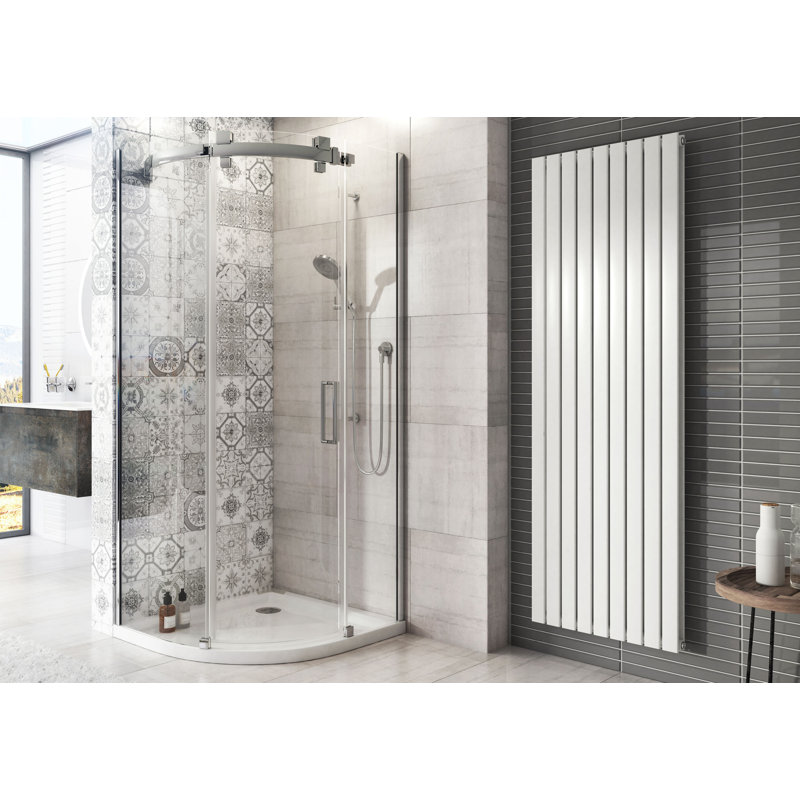 Peter Vertical Flat Double Panel Radiator, White, 1800mm H x 610mm W