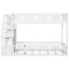Lit superposé simple au-dessus d'un lit simple, échelle avec rangement, blanc-1765496778