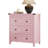 3 Drawers Dresser 26.4" W, Nightstand Chest of Drawers ,Bedside Table with Rhombus Handle-1543738633