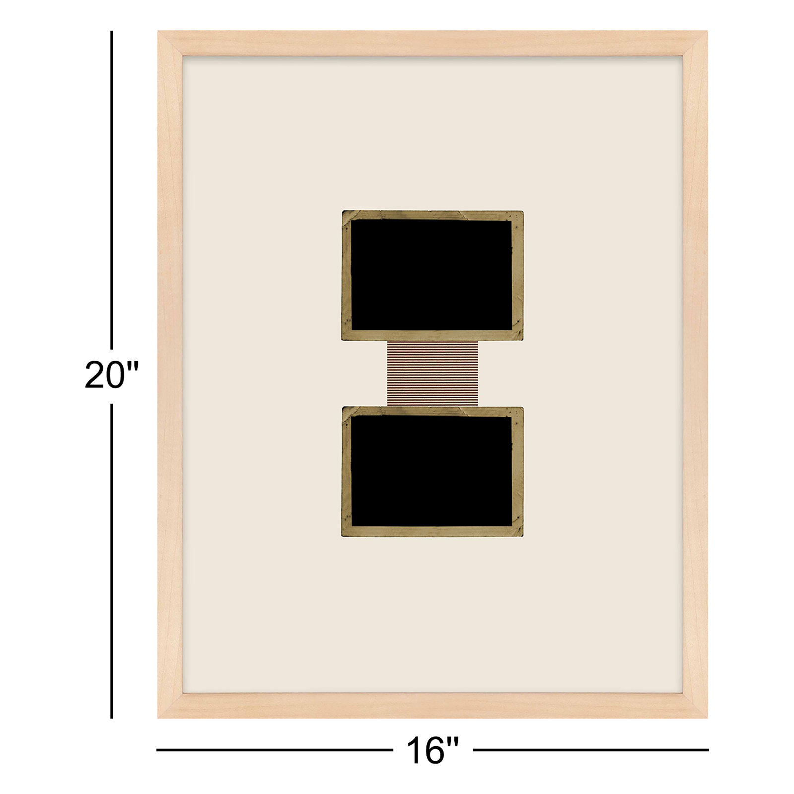 Cassara "Column 1" Print by Eleni Psyllaki, 20" H x 16" W  x 1.25" D, Maple Framed