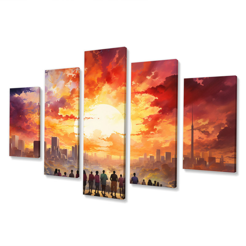 La fin de l'apartheid - impression d'art mural paysages - 5 panneaux