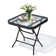Square Glass Outdoor Folding Side Table