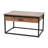2 Piece Modern Nesting Coffee Table Set with Storage Drawer and Sled Base Metal Frames