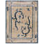 Tapis antique chinois antique à motif de dragon des années 1880 de couleur ivoire Ningxia