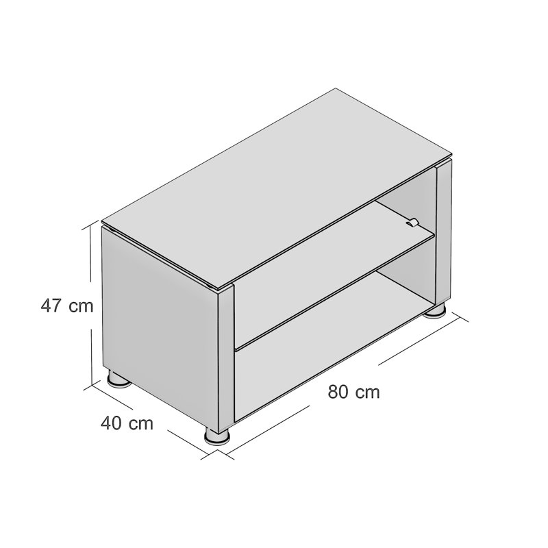 Irinna TV Stand, 47" H x 80" W x 40" D, Oak with white legs