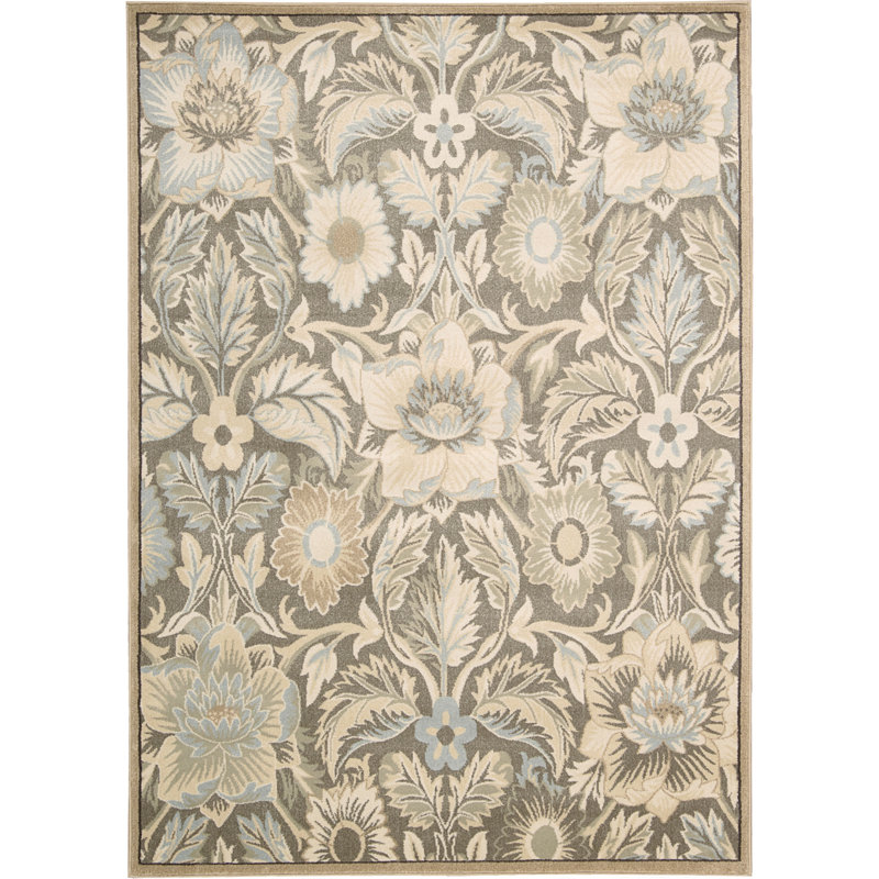 Moreton Performance Wool Floral Indoor Rug, Rectangle 9'3" x 12'9"