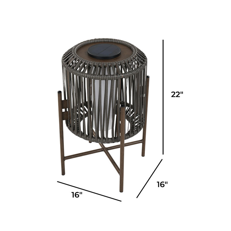 Baffin 22" Solar Powered Integrated LED Outdoor Floor Lamp
