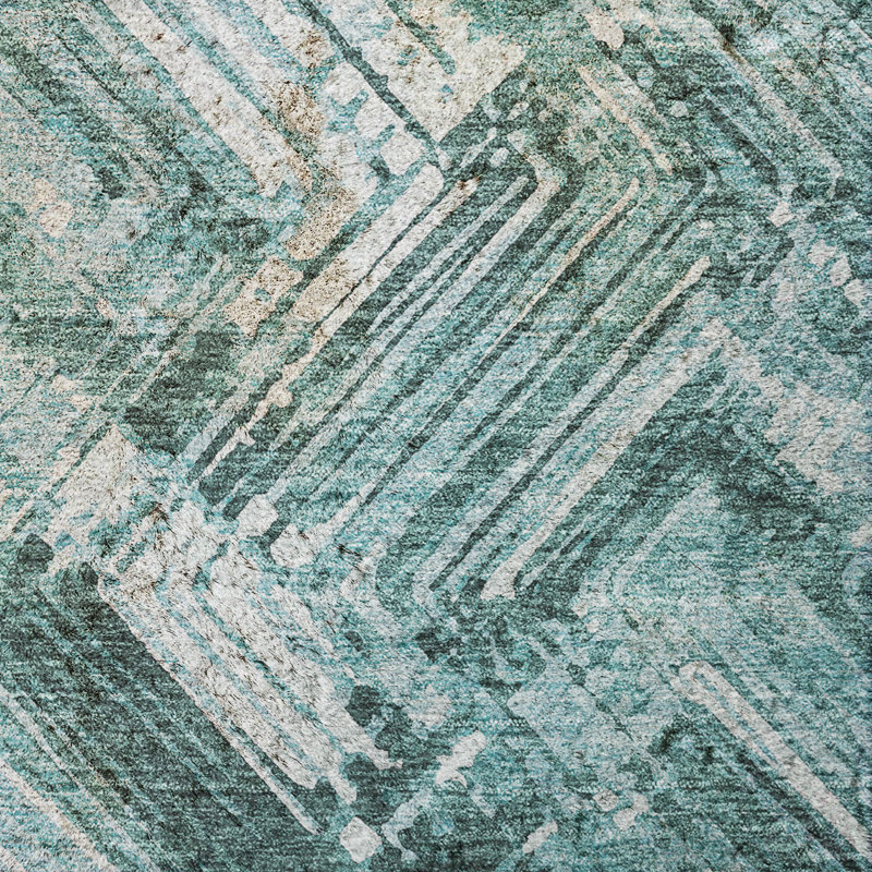 Tapis à poil long de qualité supérieure lavable à la machine ADS630, Teal, 5' x 7'6"