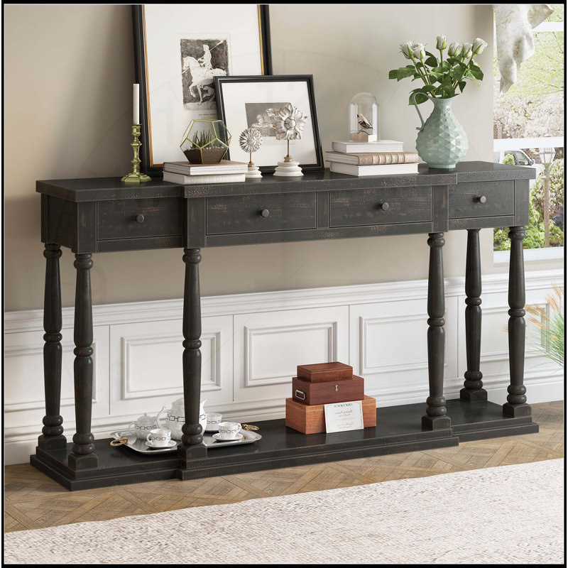 Charming Console Table with Multiple Storage Options for Every Room