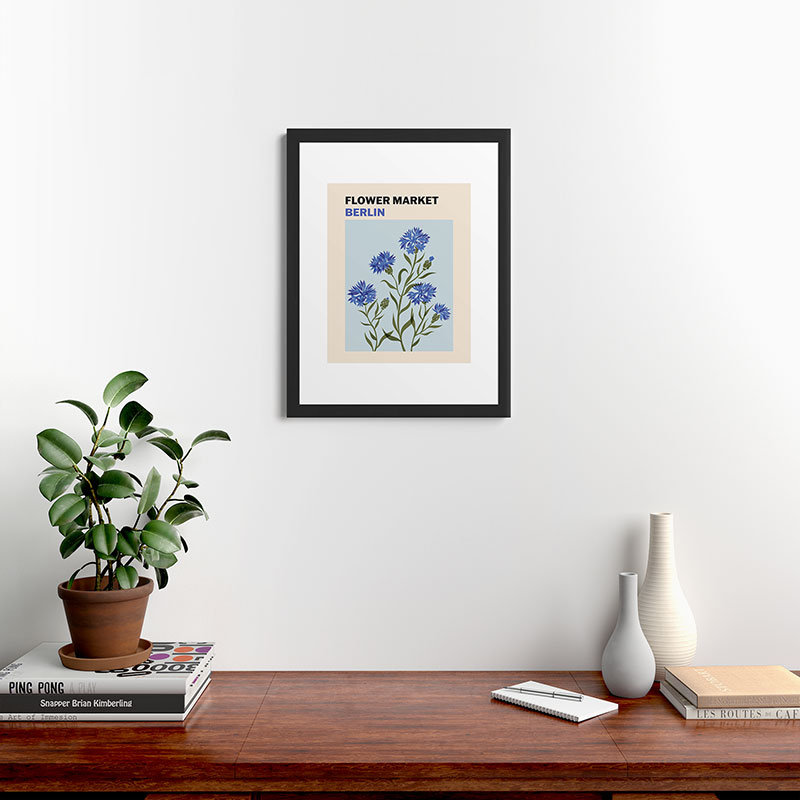 «Flow Line Sunny I», reproduction d'art encadrée, H 24 po x l 18 po x P 1,5 po, Reproduction encadrée avec passe-partout