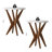 Jahey Solid Wood Crossed Legs Round End Table with Smooth Top and Sturdy Four-Leg Base-831869901