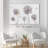 "Colorful Splash Dandelions Contemporary Modern Minimal Large", reproduction d'art sur toile encadrée-71511447-71511448