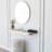 Modern Wall-Mounted Mirror, 23.6 Inches Diameter, Gold Finish | 100% Melamine Coated Particle Board, Thickness: 0.7 Inches | Stylish & Functional Design for Contemporary Home Décor, Space-Saving Solution