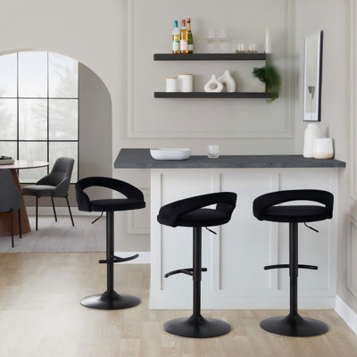 Upholstered Adjustable Barstool