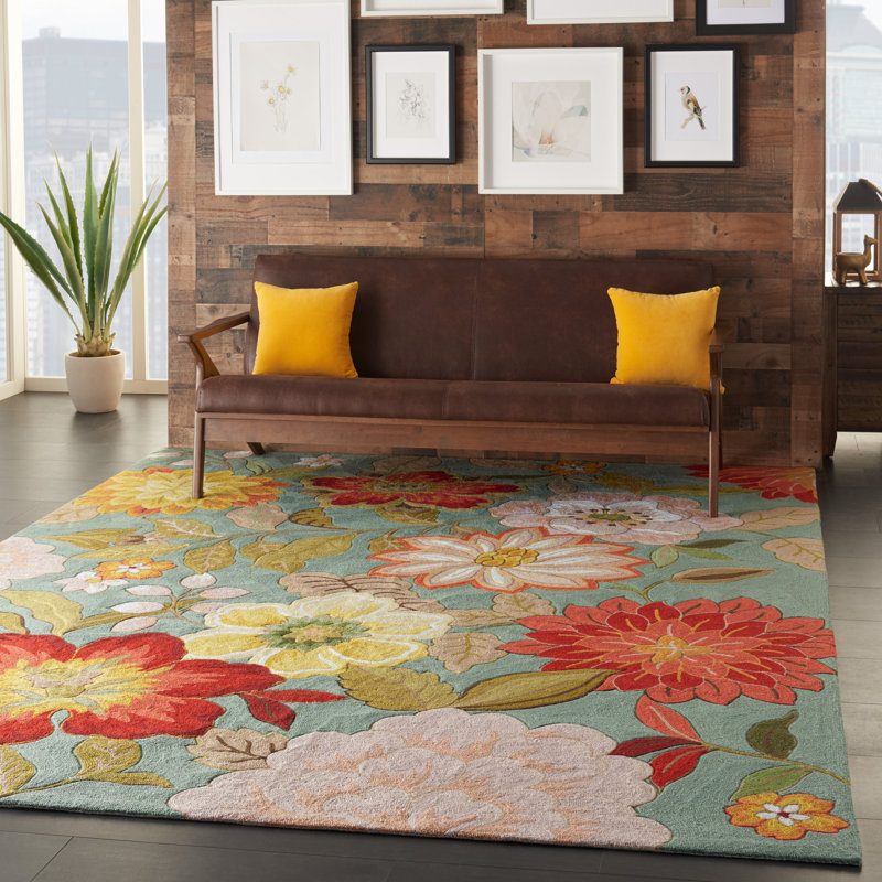 Floral Hand Woven Area Rug, Rectangle 244 x 320cm