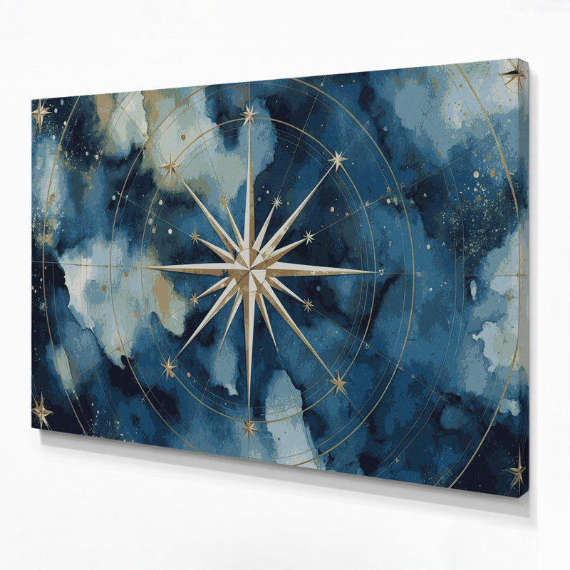 Art nautique sur toile gris, H 11 po x l 14 po