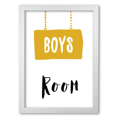 Boys Room 1 Piece Wall Art