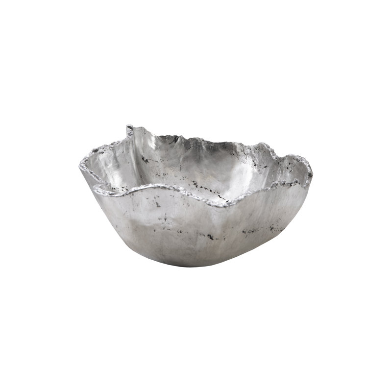Bol en résine composite, feuille d'argent, petit