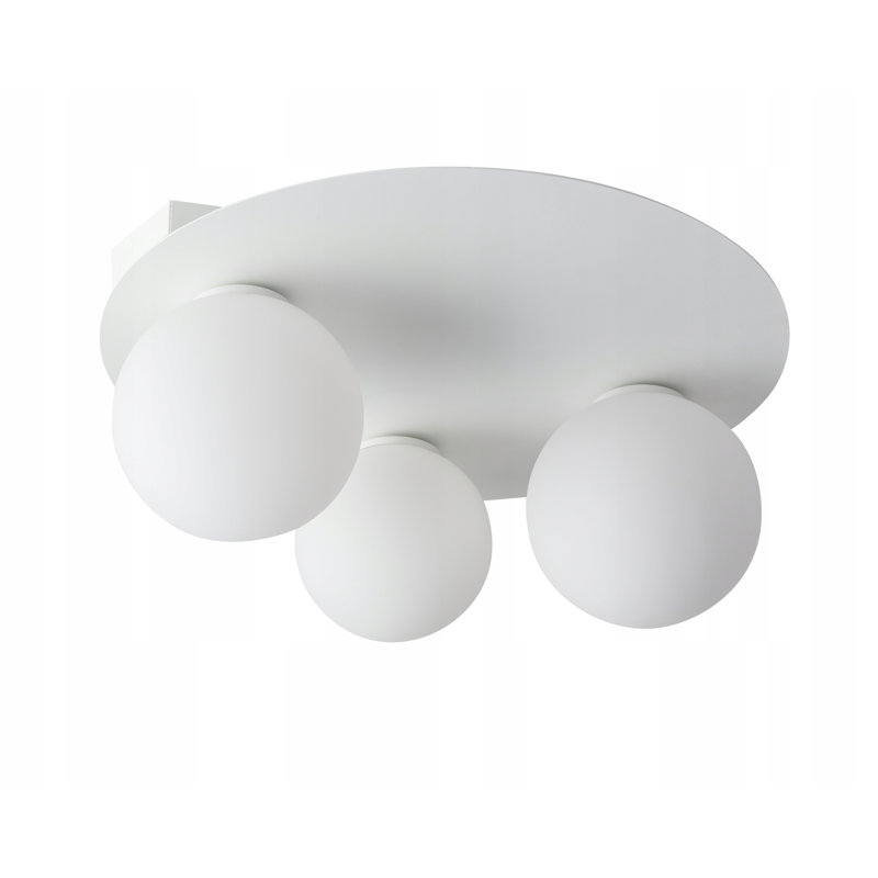 Zena Glass Flush Mount, Silver
