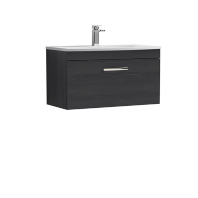 Athena 810mm Single Bathroom Vanity with Integrated Vitreous China Basin