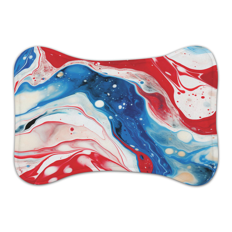 Tapis patriotique en marbre - 1 pièce, XL (18 po)