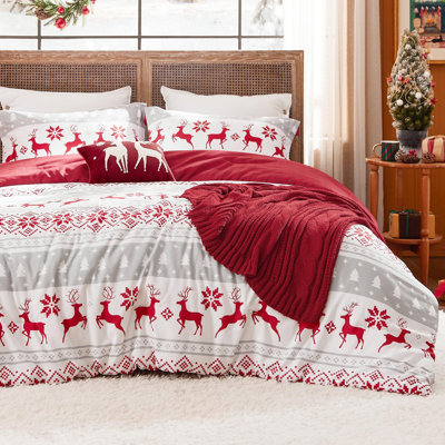 Ensemble d'édredon de Noël avec couverture et coussin décoratif Holiday Vibe for Your Home