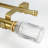 Judner Gold Adjustable Double Curtain Rod Set-1036034894