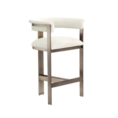 Darcy Upholstered Stool with Metal Frame