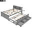 Lit plateforme avec tête de lit, USB, lit gigogne et 3 tiroirs-554076496-554076499