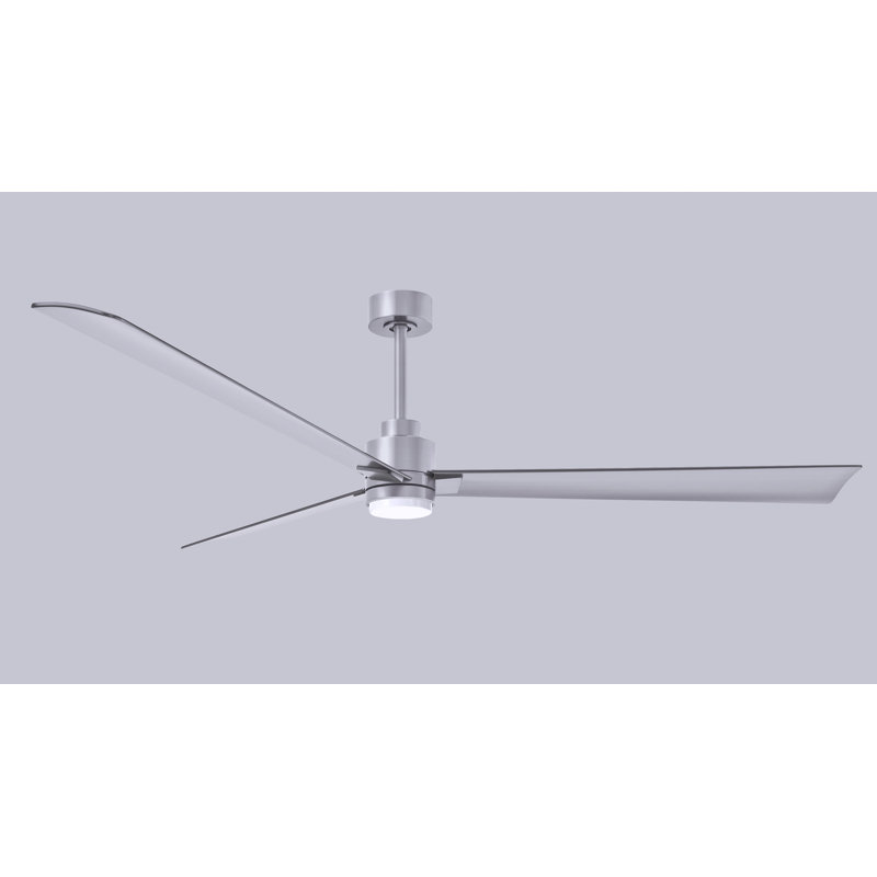 Ventilateur de plafond Alessandra, Nickel brossé, Nickel brossé, 72"