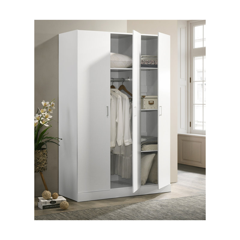 Armoire-penderie 3 portes l 46 po Donato avec tablettes de rangement et tringle