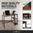 40 / 47 Inch Computer Desk, Home Office Desk, Study Writing Desk with Storage Shelves, Simple Industrial Modern Laptop Workstation with Splice P2 Grade Wooden Board, Rustic Oak and Black-246676819